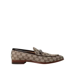 Loafers<Gucci Horsebit Loafer GG Supreme Canvas Beige