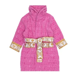 Nattøj<Versace Hættet badekåbe Pink