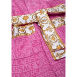 Nattøj<Versace Hættet badekåbe Pink
