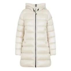 Jakker^Moncler Hættet mellemlang dunjakke Beige