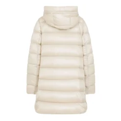 Jakker^Moncler Hættet mellemlang dunjakke Beige