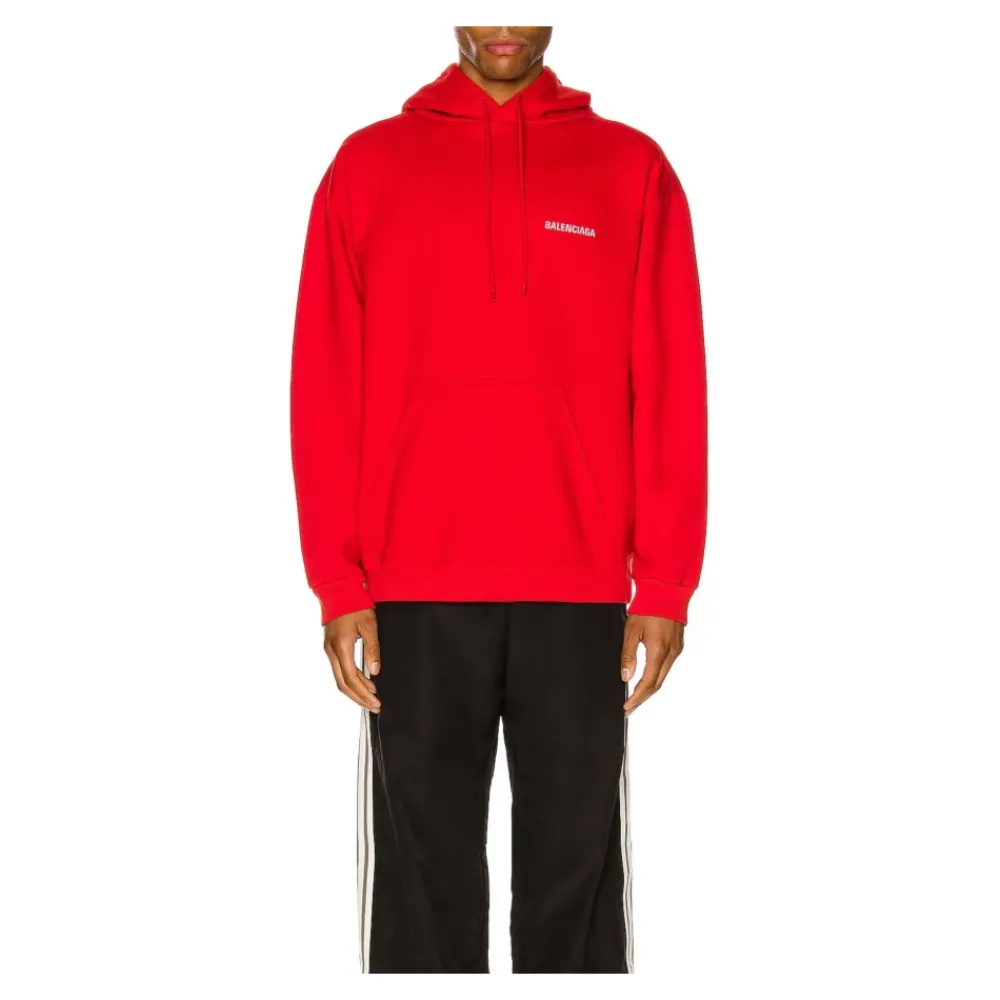 Trøjer^Balenciaga Hættetrøje med broderet logo Rød