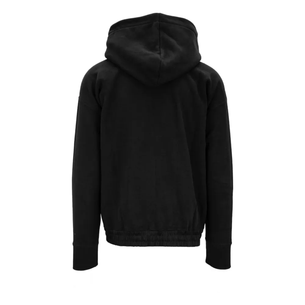 Trøjer<Saint Laurent Hættetrøje med broderet logo Sort
