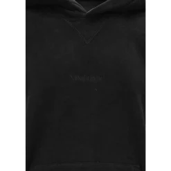 Trøjer<Saint Laurent Hættetrøje med broderet logo Sort