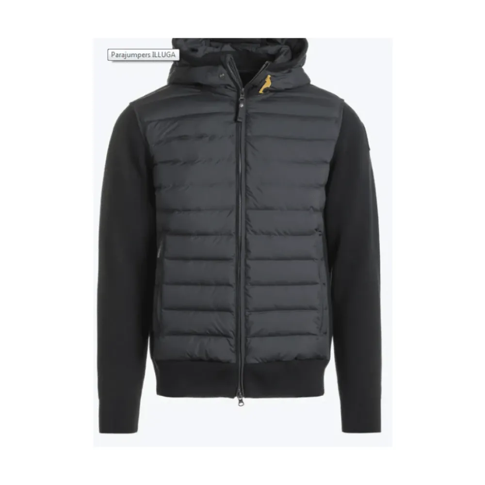 Jakker^Parajumpers Hættetrøje med Duvet Finish Sort