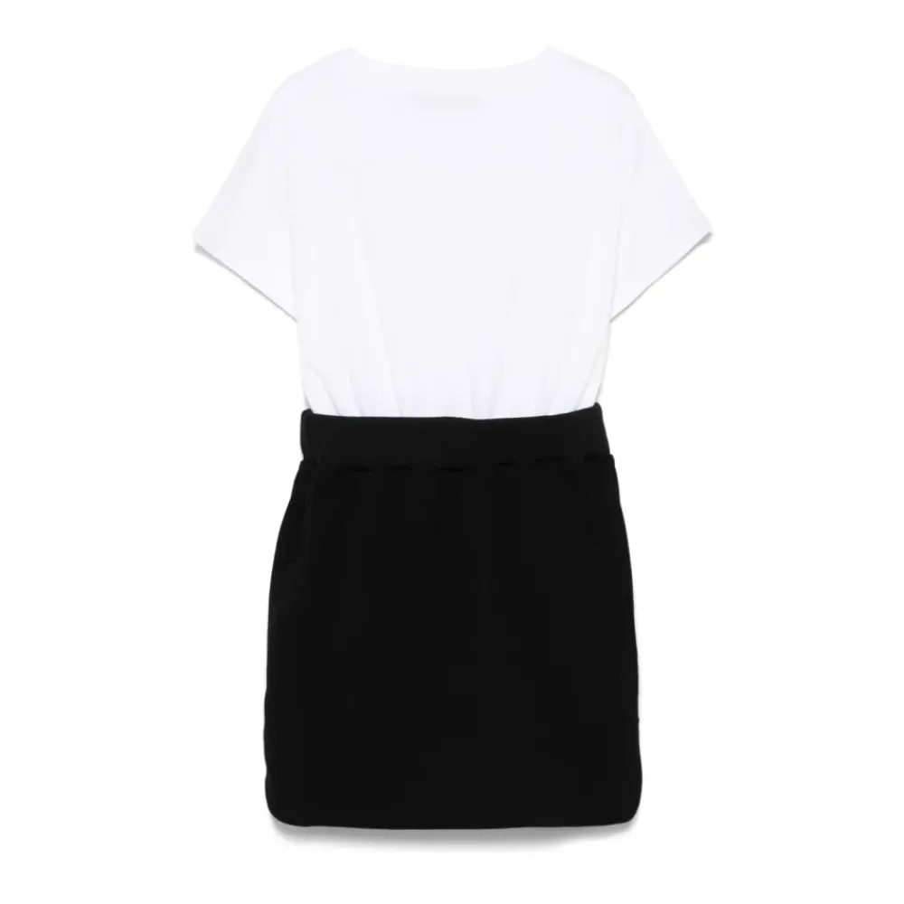 Kjoler & Nederdele<Balmain Crew Neck Kjole med Logo Hvid