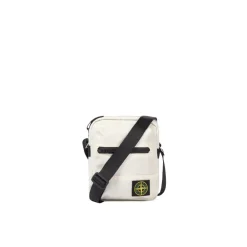 Tasker^Stone Island Crossbody Taske med Logo Patch Hvid