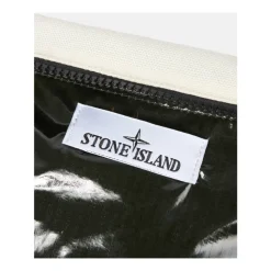 Tasker^Stone Island Crossbody Taske med Logo Patch Hvid