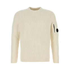 Strik^C.P. Company Strik Crew Neck Sweater Hvid
