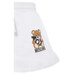 Underdele^Moschino e Casual Shorts med Teddy Bear Hvid