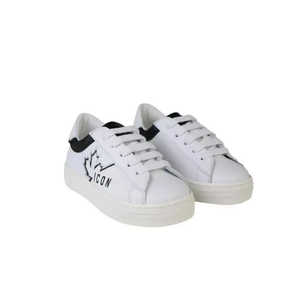 Sneakers^Dsquared2 e lave top børnesneakers Hvid