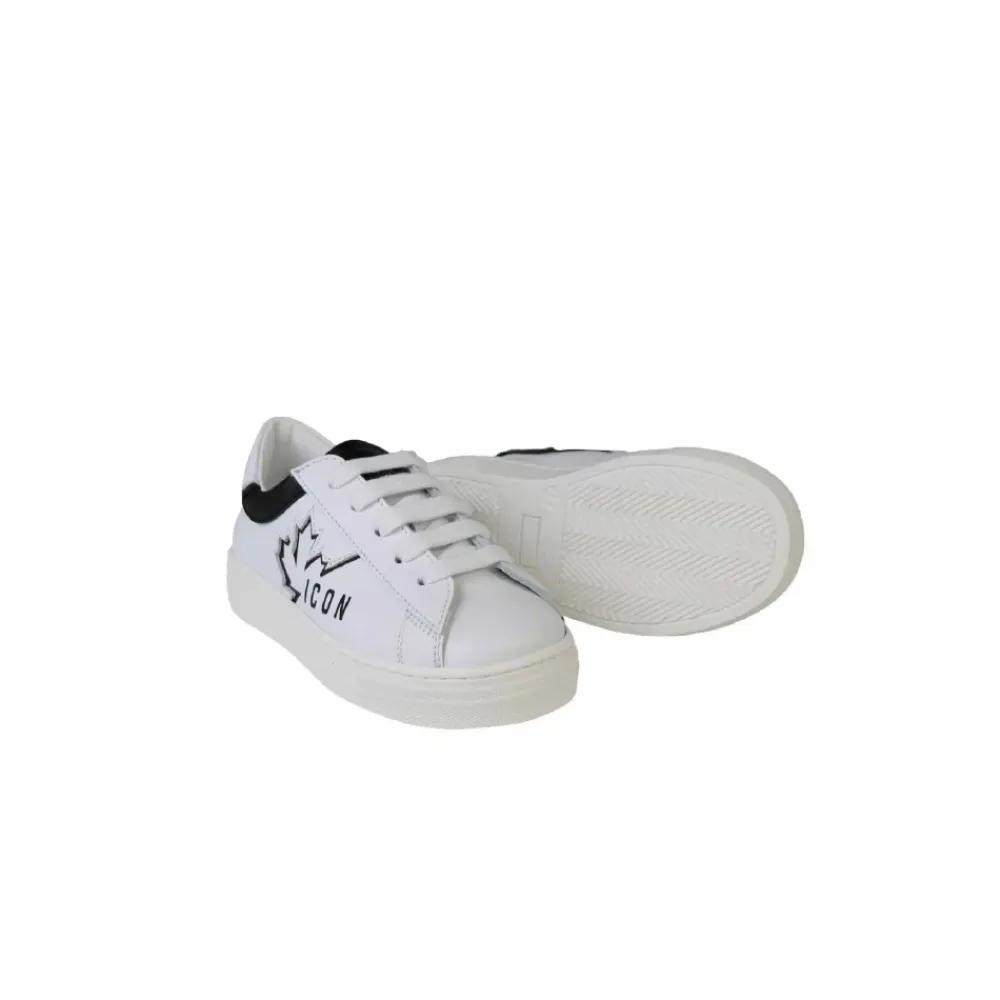 Sneakers^Dsquared2 e lave top børnesneakers Hvid