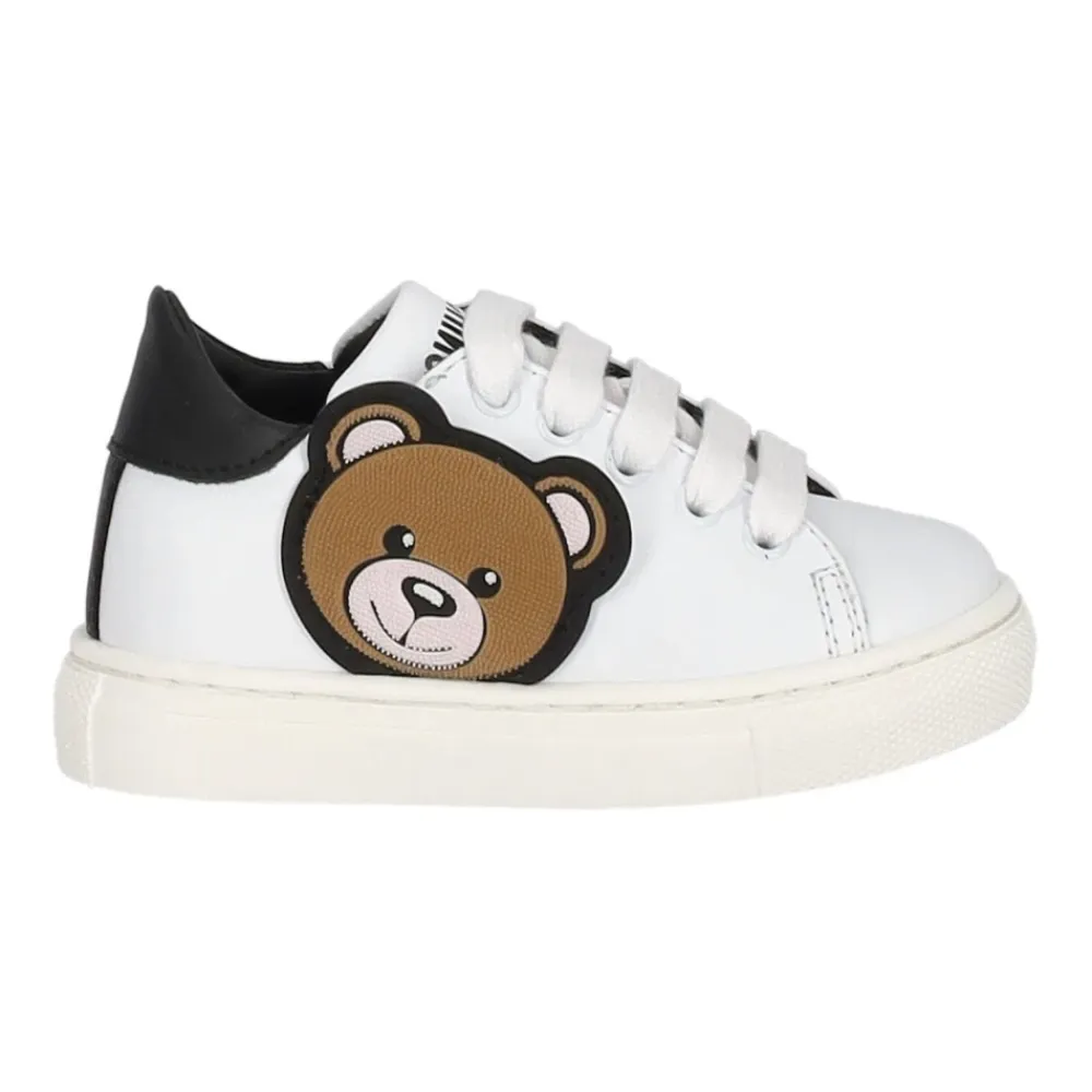 Sneakers<Moschino e lave top sneakers Hvid