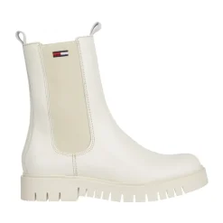 Chelsea Boots^Tommy Jeans e Læder Chelsea Støvler Hvid