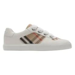 Sneakers<Burberry e Sneakers med Snørebånd Hvid