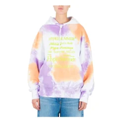 Striktrøjer & Sweatere^MSGM Hypersummer Graphic-Print Tie-Dye Hoodie Multifarvet