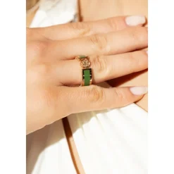 Smykker<Versace Icon Ring Grøn