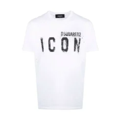 T-Shirts^Dsquared2 Icon Spray Cool T-shirt Hvid