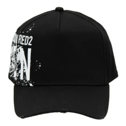 Huer, Kasketter & Hatte|Huer & Kasketter<Dsquared2 Ikonisk baseballkasket med spænde Sort
