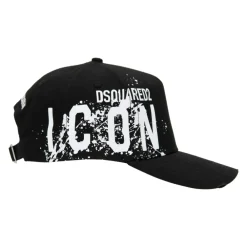 Huer, Kasketter & Hatte|Huer & Kasketter<Dsquared2 Ikonisk baseballkasket med spænde Sort