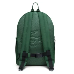 Tasker^Lacoste Ikonisk Monogram Rygsæk med Skjult Lynlåslomme Grøn