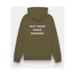 Trøjer^Drole de Monsieur Ikonisk Slogan Hættetrøje i Khaki Grøn
