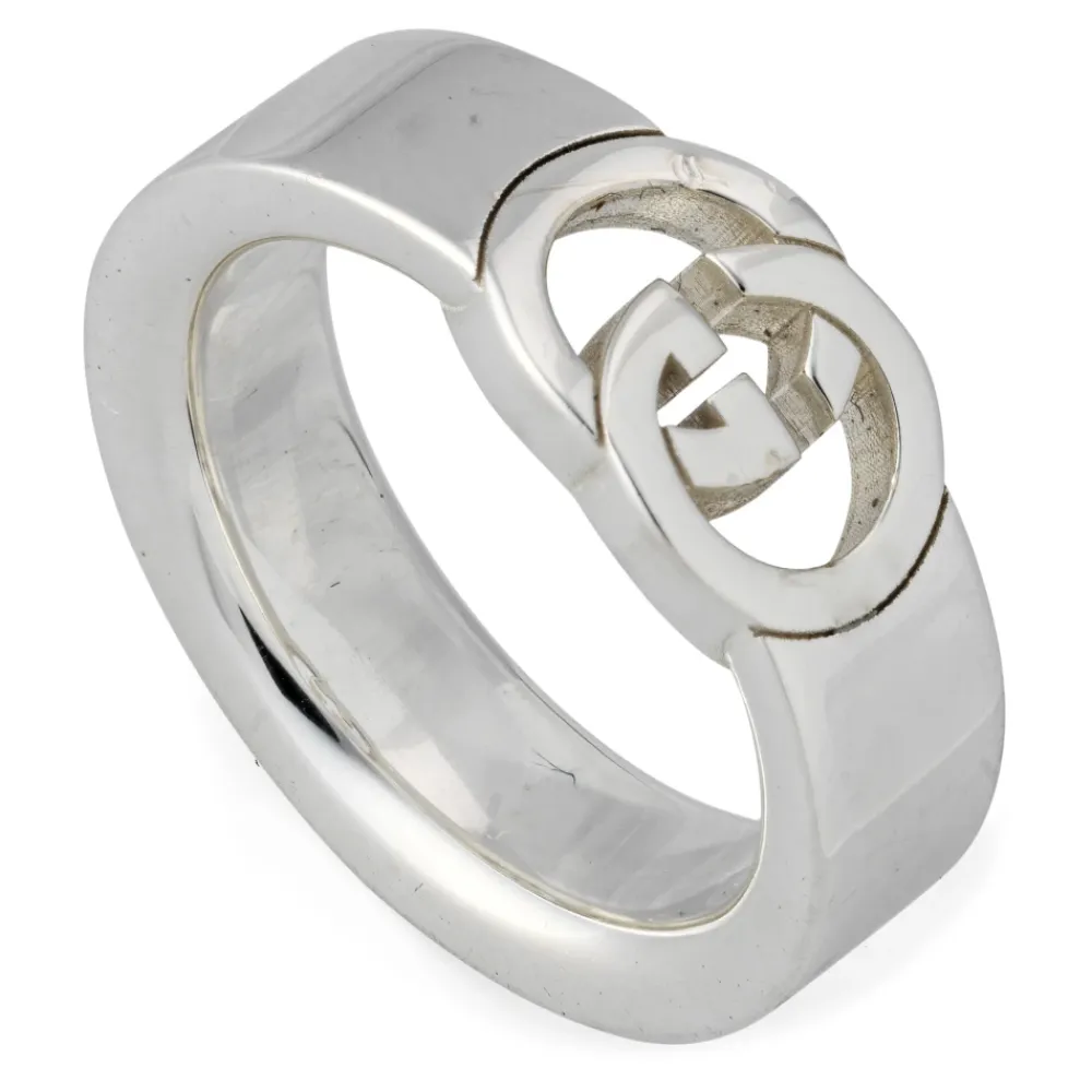 Smykker^Gucci Interlocking Interlocking G ring i sterlingsølv Grå