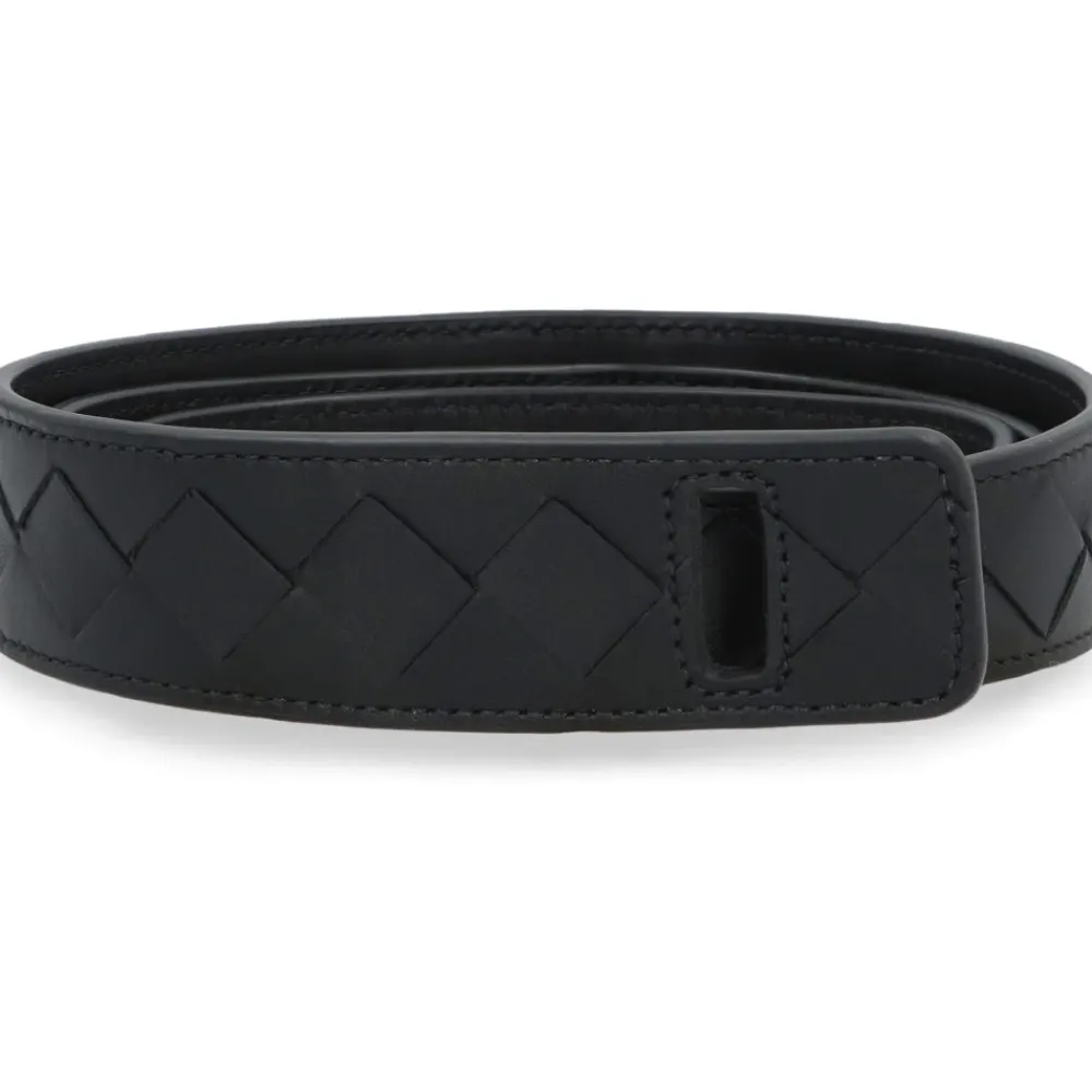 Bælter^Bottega Veneta Intrecciato Bælte Sort