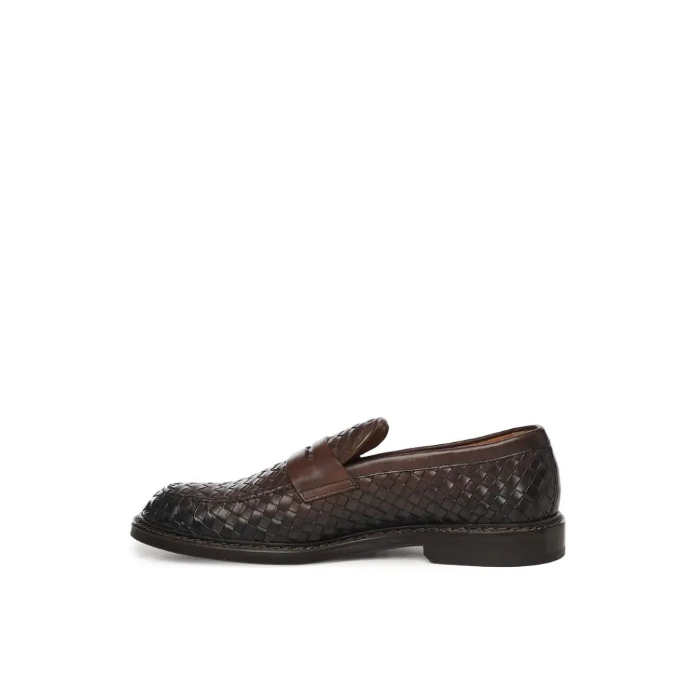 Loafers<Doucal's Italiensk Læder Flade Sko Brun
