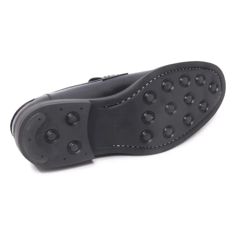Loafers<Doucal's Italiensk Loafer Horse Nero Sort