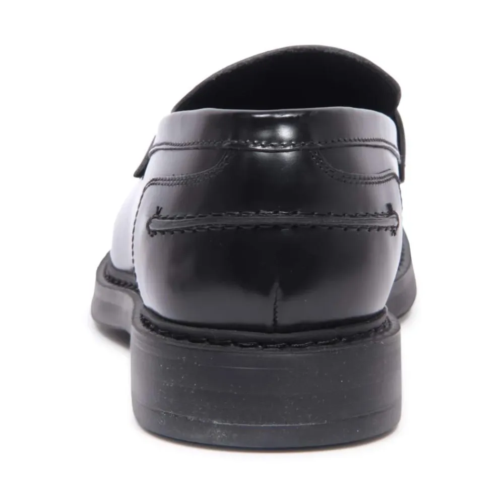 Loafers<Doucal's Italiensk Loafer Horse Nero Sort