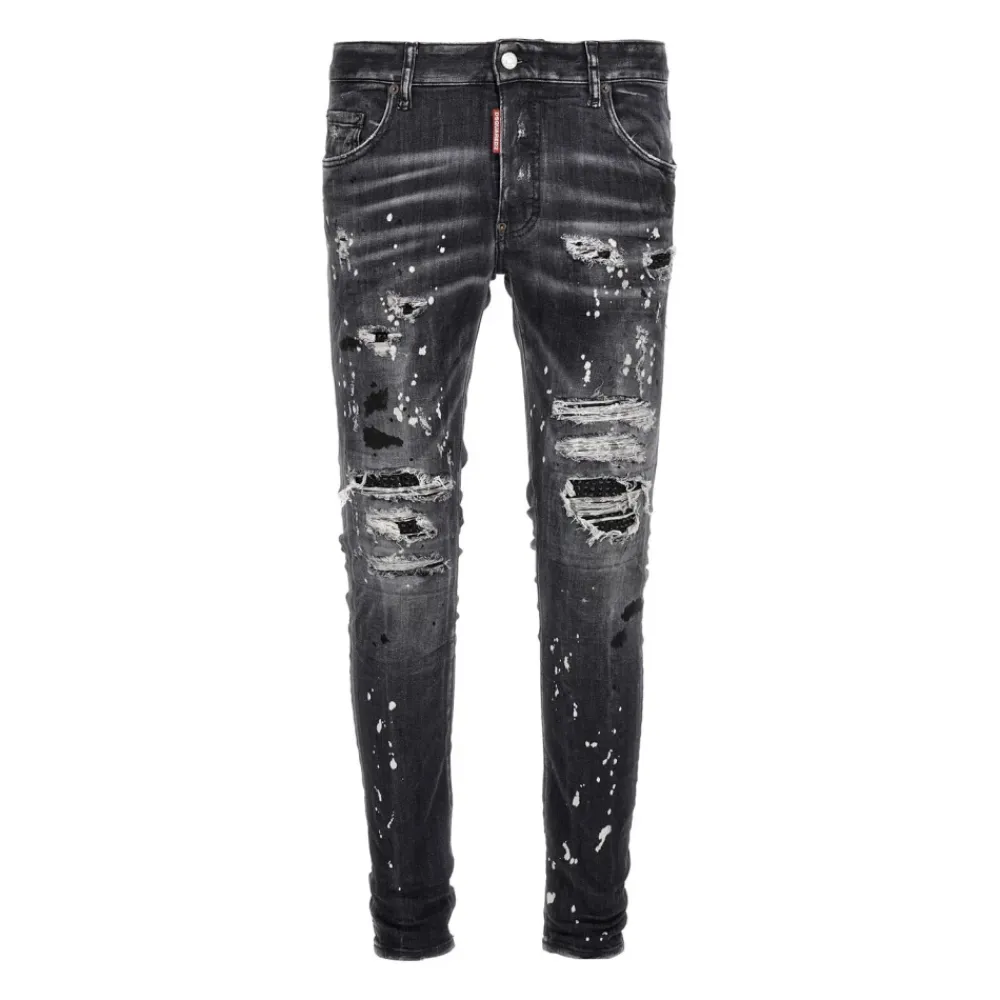 Jeans^Dsquared2 Italienske Jeansbukser Fremstillet i Italien Sort