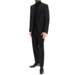 Jakkesæt^Burberry Jacquard Details Tuxedo Jakke Sort
