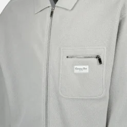 Fleece<Dior Jakke med lynlås Grå