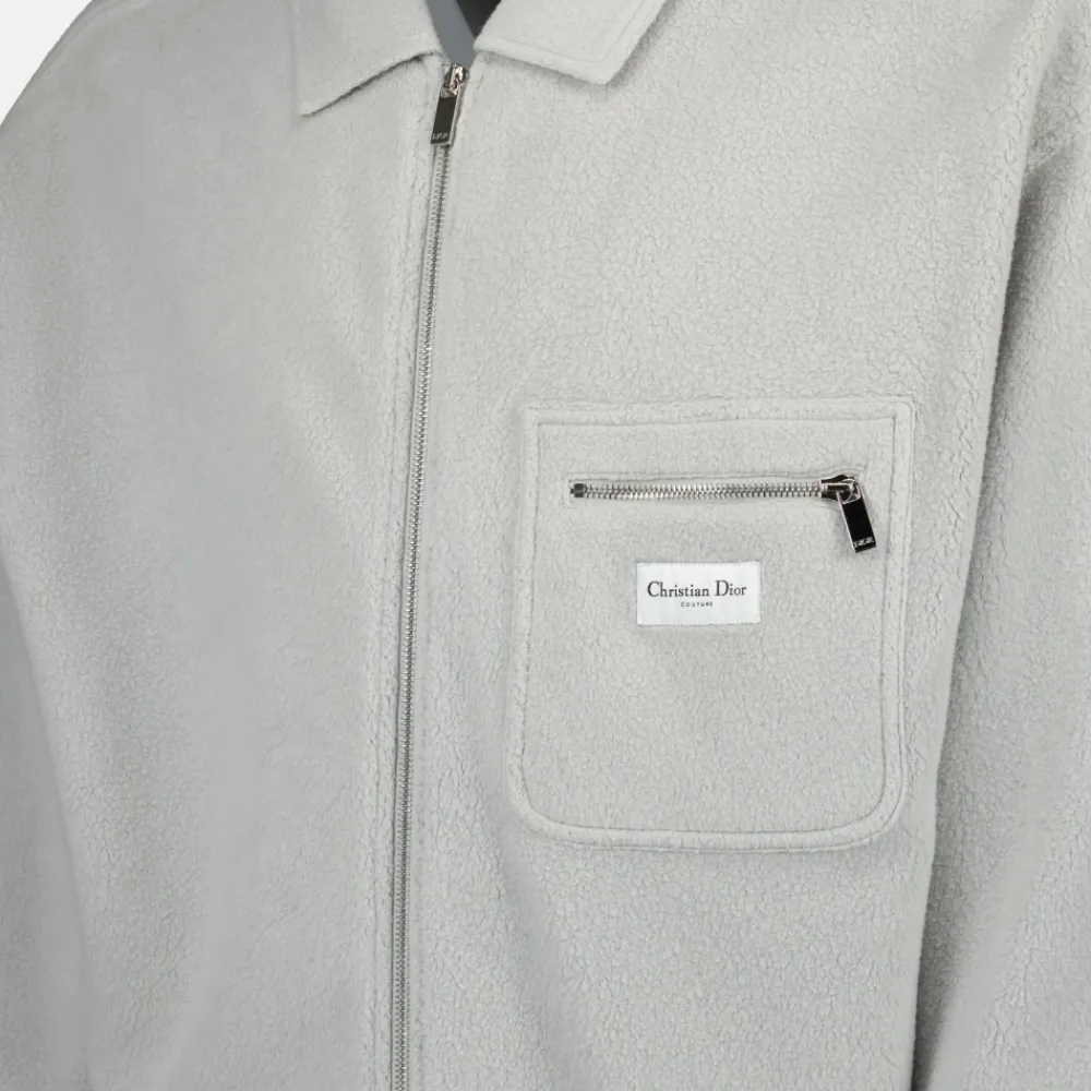 Fleece<Dior Jakke med lynlås Grå