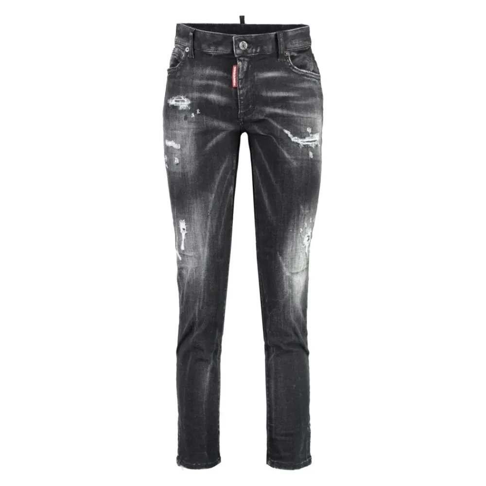 Jeans^Dsquared2 Jeans med slidt look Grå