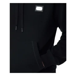 Trøjer^Dolce & Gabbana Jersey hættetrøje med mærketiket Sort