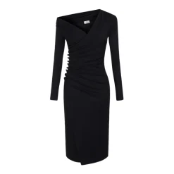Kjoler<Elisabetta Franchi Jerseykjole med juvelknapper Sort