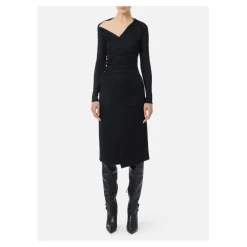 Kjoler<Elisabetta Franchi Jerseykjole med juvelknapper Sort