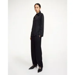 Bukser<By Malene Birger Joanni Satin Trousers Sort