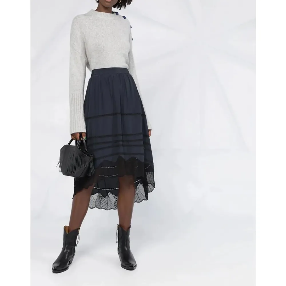 Nederdele^Zadig & Voltaire Joslin Lace Skirt Blå