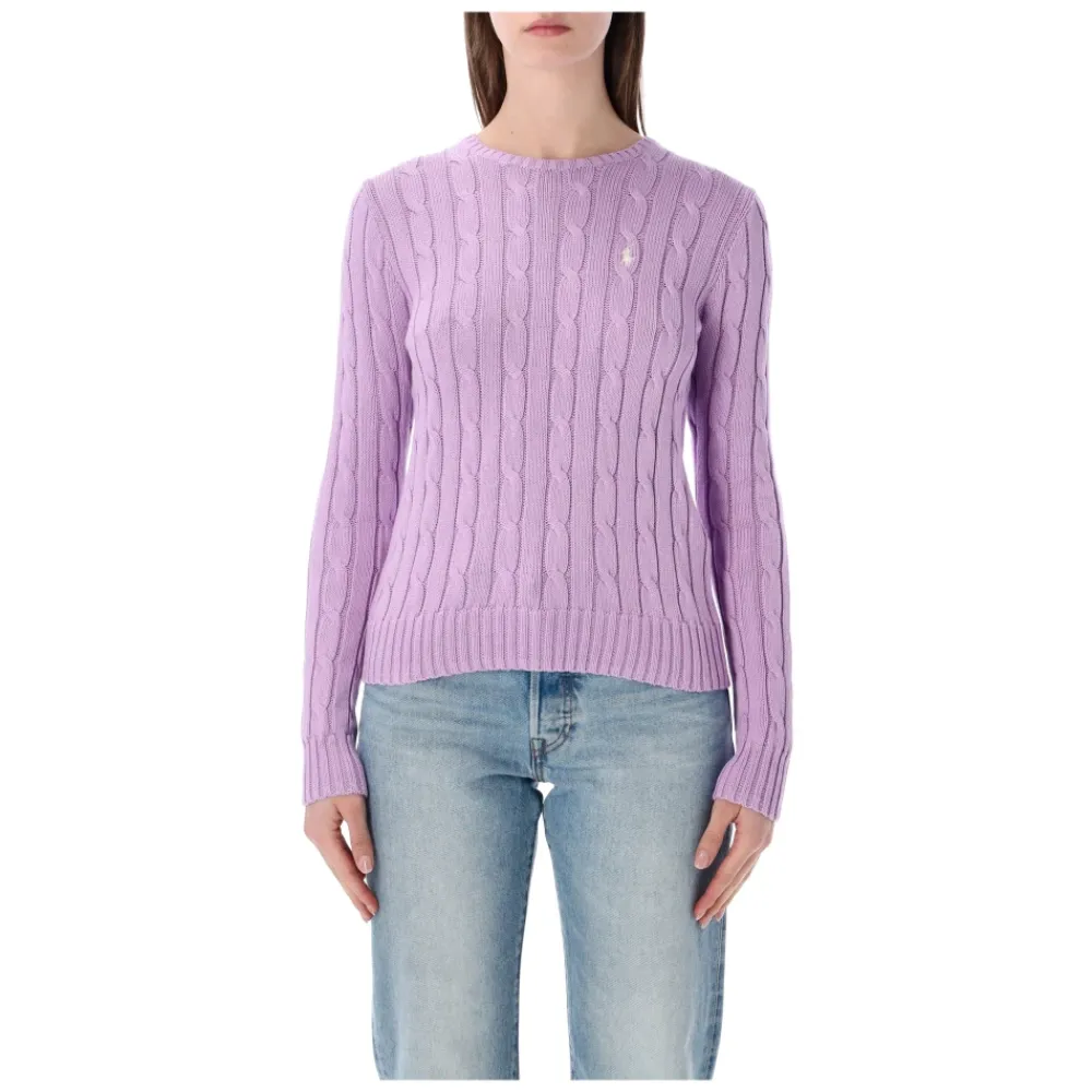 Striktrøjer & Sweatere^Ralph Lauren Julianna Cable-Knit Sweater Lilla