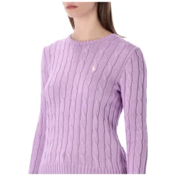 Striktrøjer & Sweatere^Ralph Lauren Julianna Cable-Knit Sweater Lilla