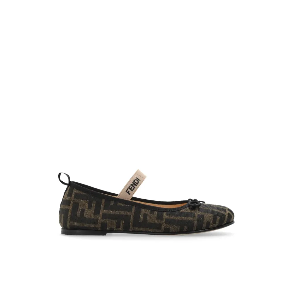Ballerinasko^Fendi Junior Ballet Flats Beige