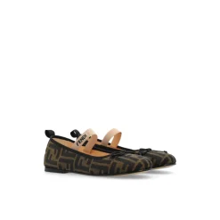 Ballerinasko^Fendi Junior Ballet Flats Beige