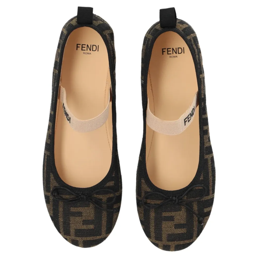 Ballerinasko^Fendi Junior Ballet Flats Beige