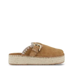 Loafers^Mou Jute Clog Plain Suede Brun