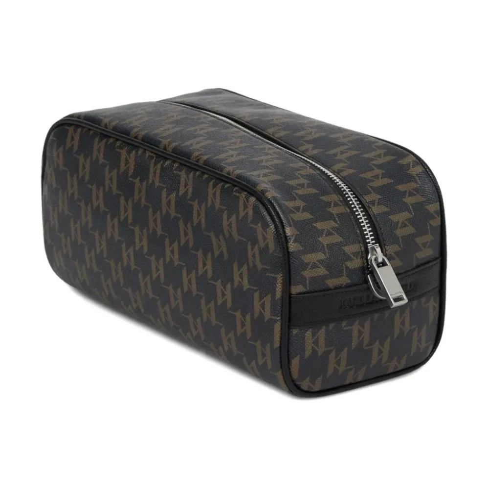 Toilettasker^Karl Lagerfeld K Monogram Kanvas Toilettaske Multifarvet