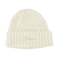 Huer, Kasketter & Hatte|Huer & Kasketter^Jacquemus Kashmir Beanie Hat Hvid