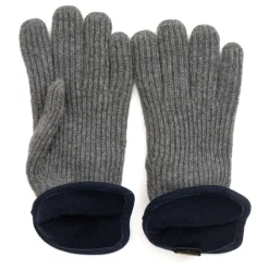 Handsker|Handsker^Restelli Guanti Kashmirhandsker med Nappa-detaljer Grå